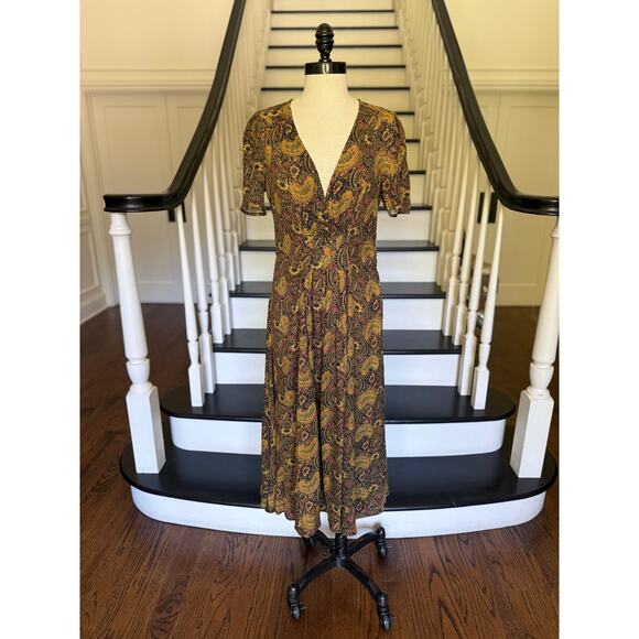 Free People Olivia Dress Fall Autumn Bohemian GardenGirl Rustic Luxury Retro 90s - Picture 3 of 14